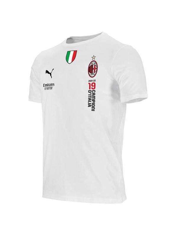 AC Milan 19 campionI d'italia milanposts maglia maglia da calcio uomo bianco top kit 2022-2023